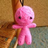 ハッピードール（ブドゥー人形）　ピンク　（恋愛・結婚のお守り）