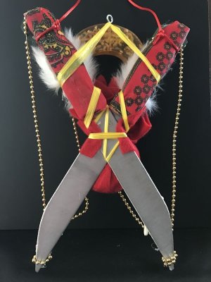 画像2: 最強の病除け！魔除けのエラドゥーラ(馬蹄)クロスナイフY　壁掛け