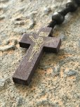 画像2: お祈り用・聖なる十字架　メキシコロザリオ　ダークブラウン (2)