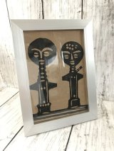 子宝祈願・安産祈願のお守り　伝統のアクアバ人形　フォトフレーム入り版画