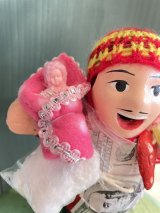 エケコ人形用小物　赤ちゃんが欲しい?おくるみ　フェルトDP【小物のみの価格】