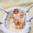 画像3: エケコ人形用小物　赤ちゃんが欲しい❤おくるみベッド　白【小物のみの価格】