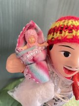 エケコ人形用小物　赤ちゃんが欲しい?おくるみ　Rストライプ【小物のみの価格】