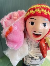 エケコ人形用小物　赤ちゃんが欲しい?おくるみ　ふわふわフェルト【小物のみの価格】