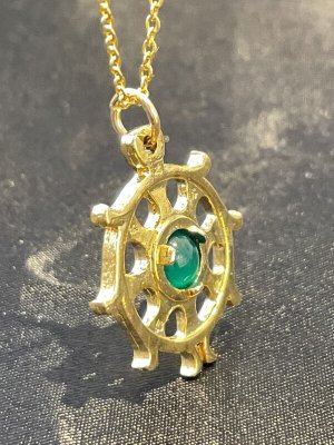 画像6: 邪を砕き幸運が回り続ける！法輪（ダルマチャクラ）＆人間関係・ストレス回避のグリーンめのう ネックレス