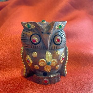 画像1: 神様の乗り物🦉インドの宝石ふくろう M