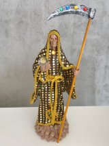 どんな願いも叶えるといわれる奇跡の聖人！サンタ・ムエルテ像　EXサイズ BLACK