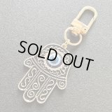 災いから身を守り幸運を引き寄せる　ハムサ・ファティマ　キーフック Black