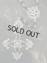 悪魔の力を借りてでも！逆五芒星★逆さ十字　ロザリオネックレス