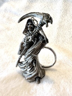 画像2: どんな願いも叶えるといわれる！サンタ・ムエルテ★ラバーキーホルダーBK