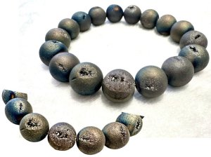 画像1: 財宝を集める！龍穴！ドルジーアゲート ブレス 12mm珠