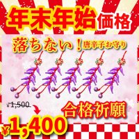 【お得!5ヶSet】合格祈願！落ちない！唐辛子ストラップ紫