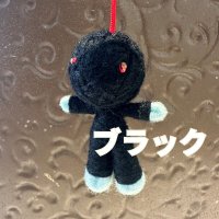 ブラック◎健康祈願のお靴を履いたハッピードール（ブドゥー人形）◎厄を食べて幸運を招くお守り◎