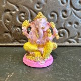 【金運】あなたの神様〜ガネーシャ像☆レジン製 パステルイエロー