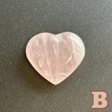 愛と絆・恋愛成就♥ローズクォーツ　ハートお守り石 B