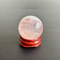 愛と絆・恋愛成就♥ローズクォーツ丸玉 置台付き