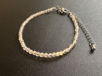 成功石！金運・財運・仕事運UP！ルチルクオーツ ファセットカットブレスレット 2mm