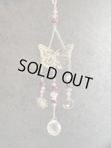 幸運を呼ぶ♪光のおまじない　サン・キャッチャー バタフライ・アメジスト