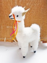 ふわふわ♪NEW！エケコ人形のお友達 アルパカちゃん♪リアルVer白い子／仕事運アップ
