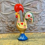 幸運を呼び込む♪ “ポルトガルの言い伝え”奇跡を起こしたバルセロスの雄鶏★置物( 小 10cm)　ゴールド-金運