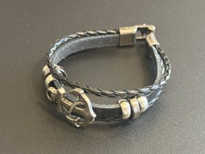 画像2: 人生の荒波に流されない！人との絆を繋ぎ留め離さない！錨（いかり）三連ブレスレットA　アンティークシルバー