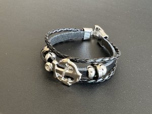 画像2: 人生の荒波に流されない！人との絆を繋ぎ留め離さない！錨（いかり）三連ブレスレットB　シルバーカラー