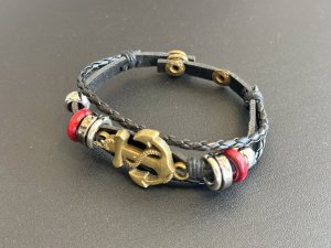 画像2: 人生の荒波に流されない！人との絆を繋ぎ留め離さない！錨（いかり）三連ブレスレットC　アンティークゴールド