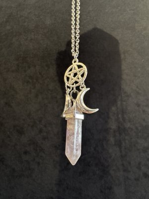 画像7: 強力な3つのパワーが悩み事の答えを導き出す！三日月＆五芒星のペンデュラム・ネックレス 魔除けと浄化、ハイレベルな恋愛をもたらすアメジスト