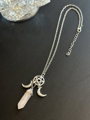 画像11: 強力な3つのパワーが悩み事の答えを導き出す！三日月＆五芒星のペンデュラム・ネックレス愛と美のローズクォーツ