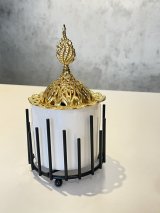 収納付き オリエンタル香炉 金白