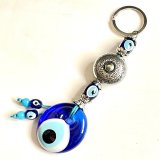 魔除けのお守り★ナザールボンジュウキーホルダー?メタルCIRCLE