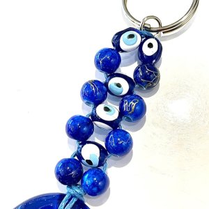 画像3: 魔除けのお守り★ナザールボンジュウキーホルダー🧿マーブル BLUE