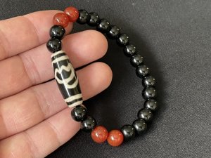 画像6: 自分らしく生きながら願望を成就させる！蓮花天珠ブレスレット　オニキス＆瑪瑙