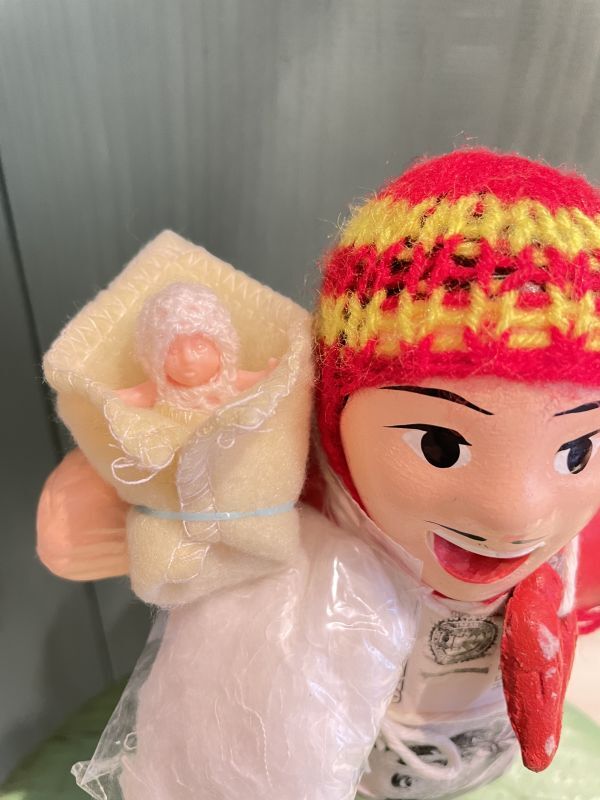 画像1: エケコ人形用小物　赤ちゃんが欲しい❤おくるみ　フェルトY【小物のみの価格】