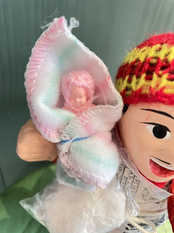 画像1: エケコ人形用小物　赤ちゃんが欲しい❤おくるみ　Wストライプ【小物のみの価格】