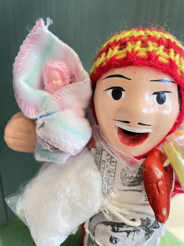 画像2: エケコ人形用小物　赤ちゃんが欲しい❤おくるみ　Wストライプ【小物のみの価格】