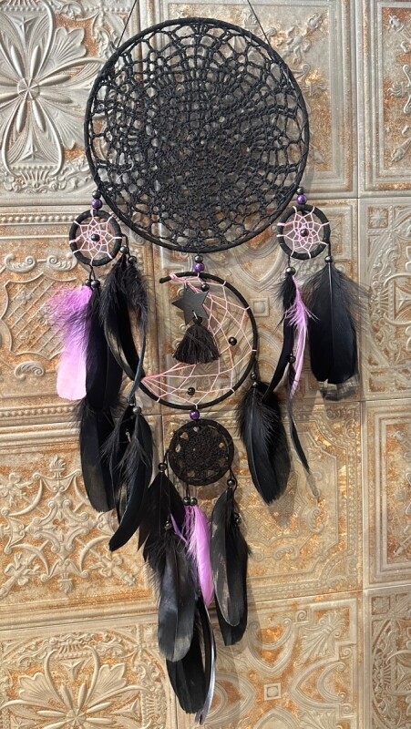 悪いものを消滅させ夢を掴む！ドリームキャッチャーベリーラージ  ブラック・クレセント