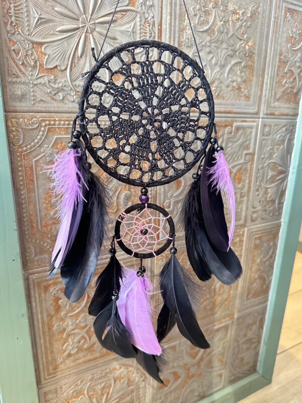 悪いものを消滅させ夢を掴む！ドリームキャッチャーL  ダブルブラック