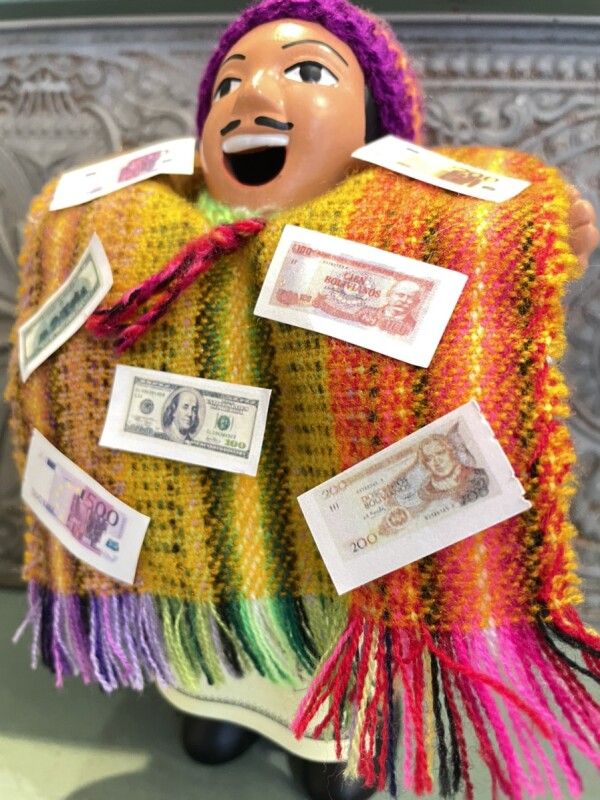 画像3: お金が欲しい！金持ちポンチョ💰エケコ人形用小物（ポンチョのみ）イエロー系