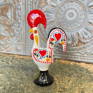 画像: 幸運を呼び込む♪ “ポルトガルの言い伝え”奇跡を起こしたバルセロスの雄鶏★置物( 小 )　ホワイト-健康運