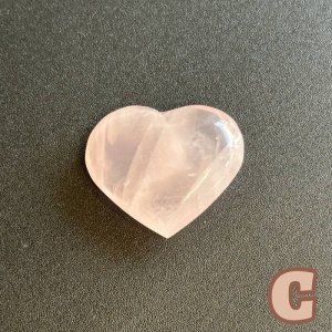 画像: 愛と絆・恋愛成就♥ローズクォーツ　ハートお守り石 C
