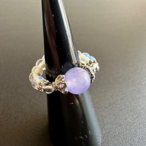 画像: 問題を解決し成功へと導く！ラベンダージェイドリング&幸運の力を持つホワイトめのう