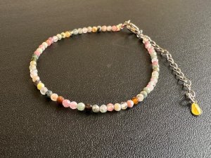 画像: 人間的な魅力を開花し高め、幸せな人生を送る！ ミックストルマリン ファセットカットブレスレット 2mm