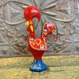 画像: 幸運を呼び込む♪ “ポルトガルの言い伝え”奇跡を起こしたバルセロスの雄鶏★置物( 小 10cm )　レッド-成功運