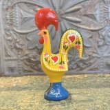画像: 幸運を呼び込む♪ “ポルトガルの言い伝え”奇跡を起こしたバルセロスの雄鶏★置物( 小 10cm )　イエロー-金運