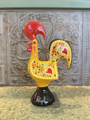 画像: 幸運を呼び込む♪ “ポルトガルの言い伝え”奇跡を起こしたバルセロスの雄鶏★置物( 中 15cm )イエロー-金運