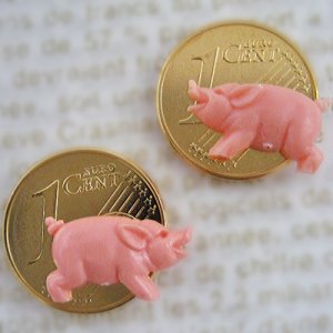 画像: 富と繁栄のラッキーコイン☆ピッグ　2個セット