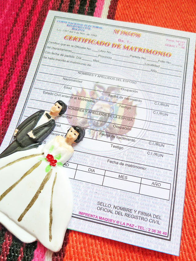 画像: NEW！ミニチュア結婚証明書♥エケコ人形小物＜結婚したい・絆を深めたい＞
