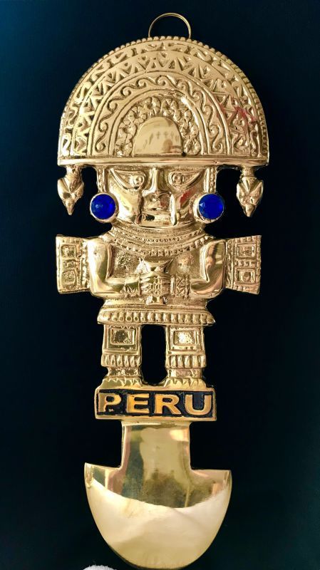 画像1: BIG!　大強運と大金運に恵まれるパワーが秘められた　ペルーの聖なる黄金の大きなナイフ★トゥミ　B (1)