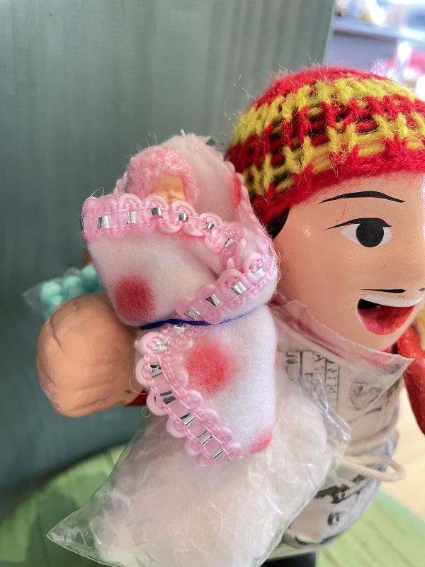 画像: エケコ人形用小物　赤ちゃんが欲しい❤おくるみ　フェルトR水玉【小物のみの価格】
